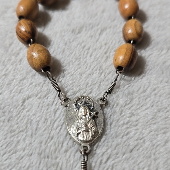 #377 Rosary cross silver tone - Picture 3 of 4